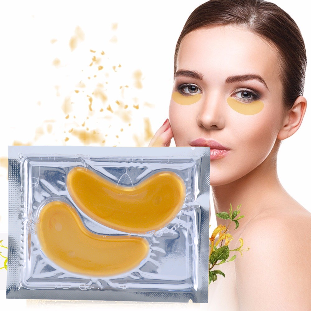 Beauty Products Crystal Sheet Eye Mask Skin Care 24K Gold Collagen Eye Patches (1 Pair)